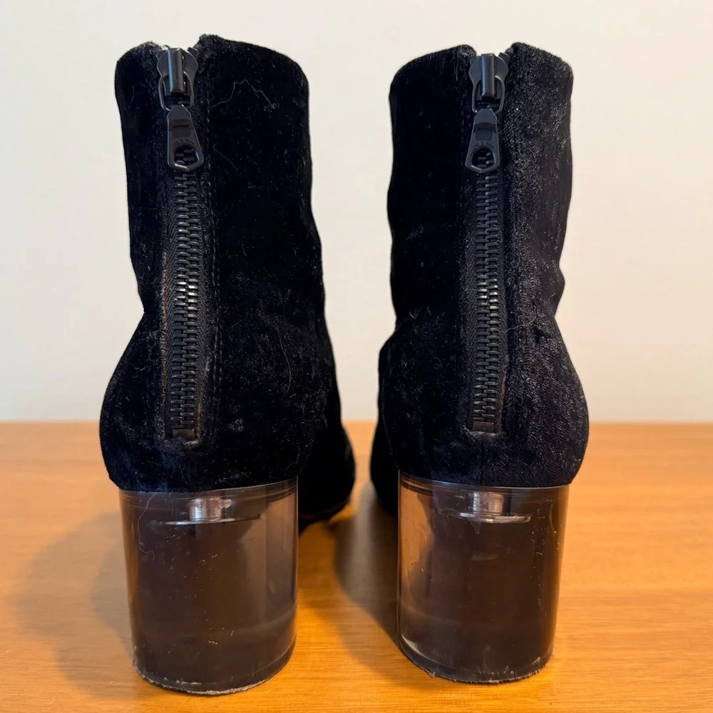 Rag & Bone Drea Black Velvet Ankle Boots
